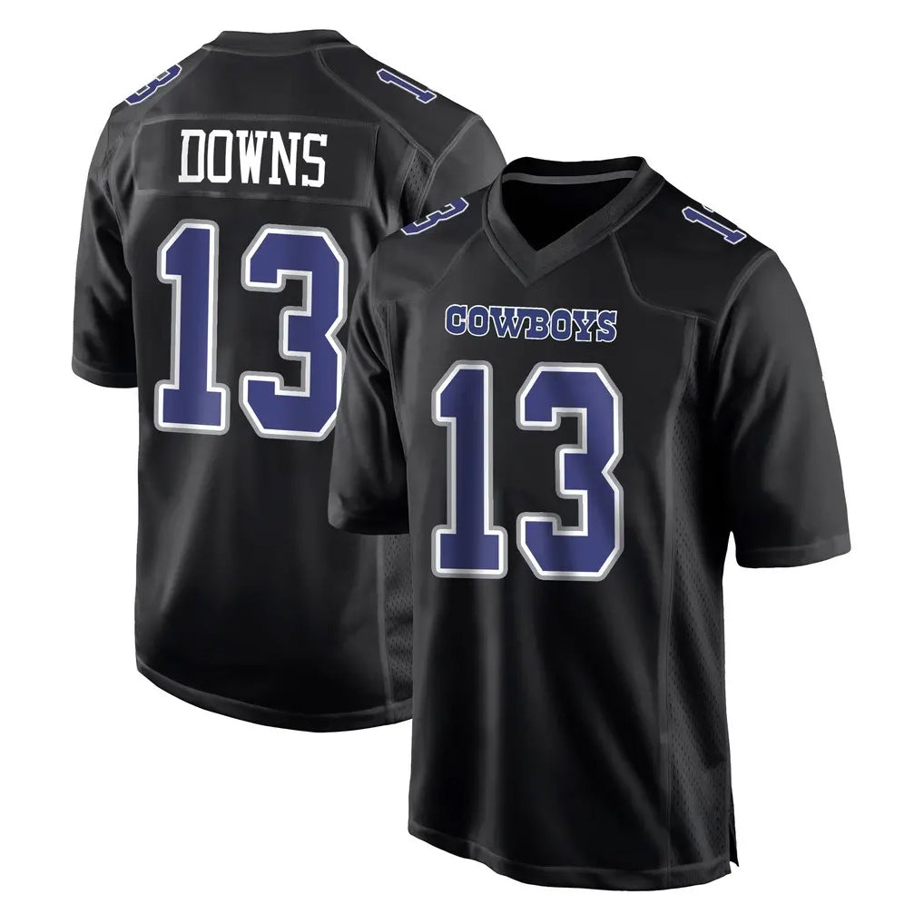 D.Cowboys #13 Caleb Downs Player Carbon Black Fashion Home Game Gdoa Stitched Jerseys