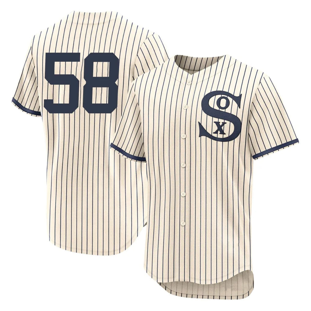 C.White Sox #58 Seranthony Dom¨ªnguez Player Cream Field of Dreams Limited Elite Home Gdoa Stitched Jerseys