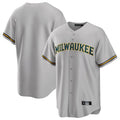 M.Brewers ## Brewers Blank Player Gray Home Game Fdoa Stitched Jerseys