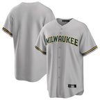 M.Brewers ## Brewers Blank Player Gray Home Game Fdoa Stitched Jerseys