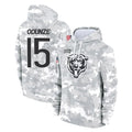 C.Bears #15 Rome Odunze Player Arctic Camo Salute to Service Pullover Hoodies Limited Gdoa Stitched Jerseys