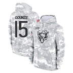 C.Bears #15 Rome Odunze Player Arctic Camo Salute to Service Pullover Hoodies Limited Gdoa Stitched Jerseys