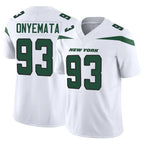 NY.Jets #93 David Onyemata Player White Limited Vapor F.U.S.E. Home Game Gdoa Stitched Jerseys