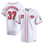 C.Reds #37 Tyler Stephenson Player White Home Limited Gdoa Stitched Jerseys