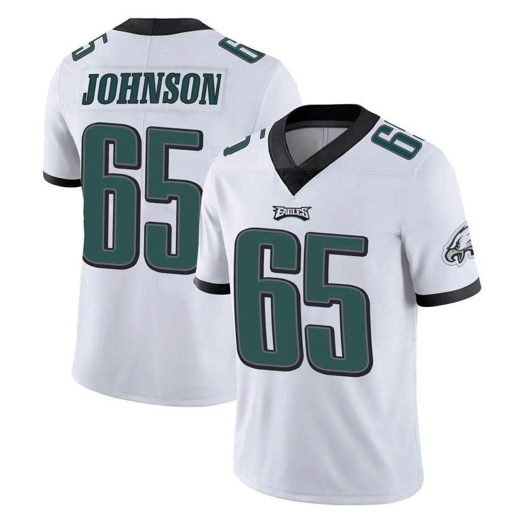 P.Eagles #65 Lane Johnson Player White Limited Vapor Untouchable Home Game Gdoa Stitched Jerseys