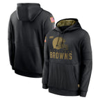 C.Browns ## Browns Blank Player Black Salute to Service Pullover Hoodies Limited Gdoa Stitched Jerseys