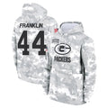 GB.Packers #44 Zaire Franklin Player Arctic Camo Salute to Service Hoodies Limited Game Gdoa Stitched Jerseys