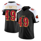 SF.49ers #49 The Faithful Player White-Black 2025 Rivalries Collection Game Limited Gdoa Stitched Jerseys
