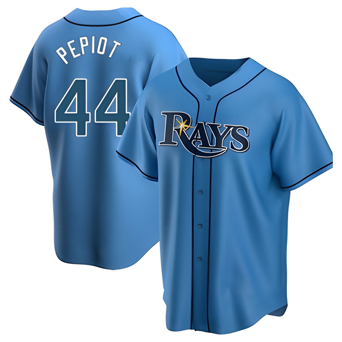 T.Bay Rays #44 Ryan Pepiot Player Light Blue Home Game Fdoa Stitched Jerseys