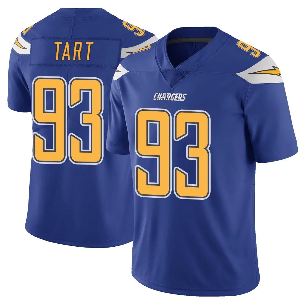LA.Chargers #93 Teair Tart Player Royal Limited Color Rush Vapor Untouchable Home Game Gdoa Stitched Jerseys