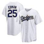 LA.Dodgers #25 Tommy Edman Player Gold White 2026 Collection Stadium Game Fdoa Stitched Jerseys