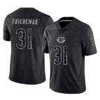 C.Bears #31 Dillon Thieneman Player Black REFLECTIVE Limited Game Gdoa Stitched Jerseys