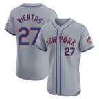 NY.Mets #27 Mark Vientos Player Gray Road Limited Elite Home Fdoa Stitched Jerseys