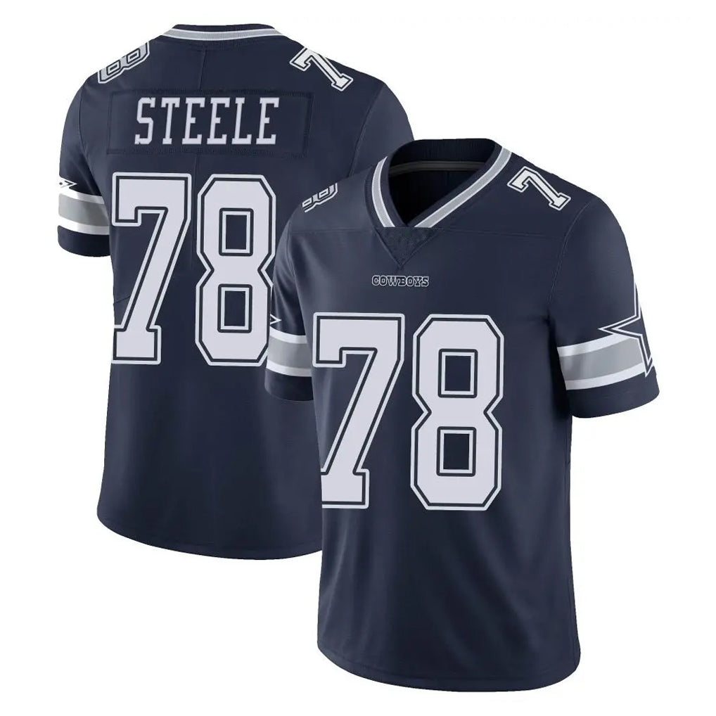 D.Cowboys #78 Terence Steele Player Navy Vapor Untouchable Limited Home Game Gdoa Stitched Jerseys