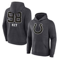 IN.Colts #98 Arden Key Player Charcoal Pullover Hoodies Limited Game Gdoa Stitched Jerseys