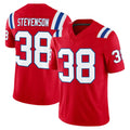 NE.Patriots #38 Rhamondre Stevenson Player Red Limited Vapor F.U.S.E. Home Game Gdoa Stitched Jerseys