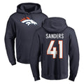 D.Broncos #41 Drew Sanders Player Navy Pullover Hoodie Limited Gdoa Stitched Jerseys
