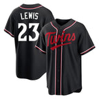 M.Twins #23 Royce Lewis Player Black Fashion Out Home Limited Fdoa Stitched Jerseys