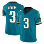 J.Jaguars #3 Jakobi Meyers Player Teal Prowler Throwback Vapor F.U.S.E. Limited Home Game Gdoa Stitched Jerseys