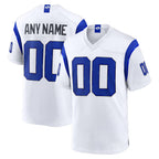Custom LA.Rams Fearsome White Home Game Any Name & Numbers Gdoa Stitched Jerseys