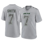 NY.Jets #7 Geno Smith Player Gray Limited Atmosphere Fashion Home Game Gdoa Stitched Jerseys