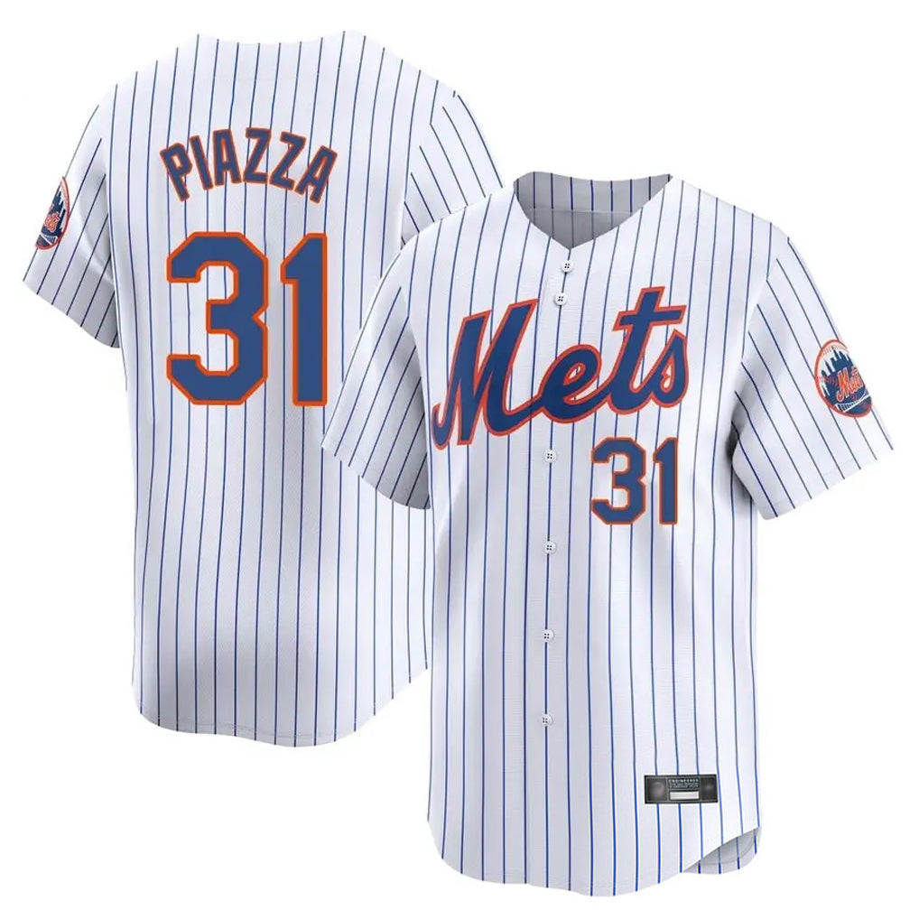 NY.Mets #31 Mike Piazza Player White Home Replica Fdoa Stitched Jerseys