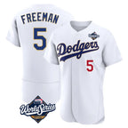LA.Dodgers #5 Freddie Freeman Player Gold White World Series 2026 Collection Stadium Limited Elite Fdoa Stitched Jerseys
