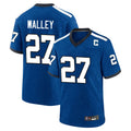 IN.Colts #27 Justin Walley Player Royal Alternate Indiana Nights Home Game Gdoa Stitched Jerseys