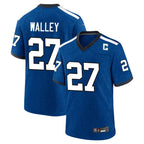 IN.Colts #27 Justin Walley Player Royal Alternate Indiana Nights Home Game Gdoa Stitched Jerseys