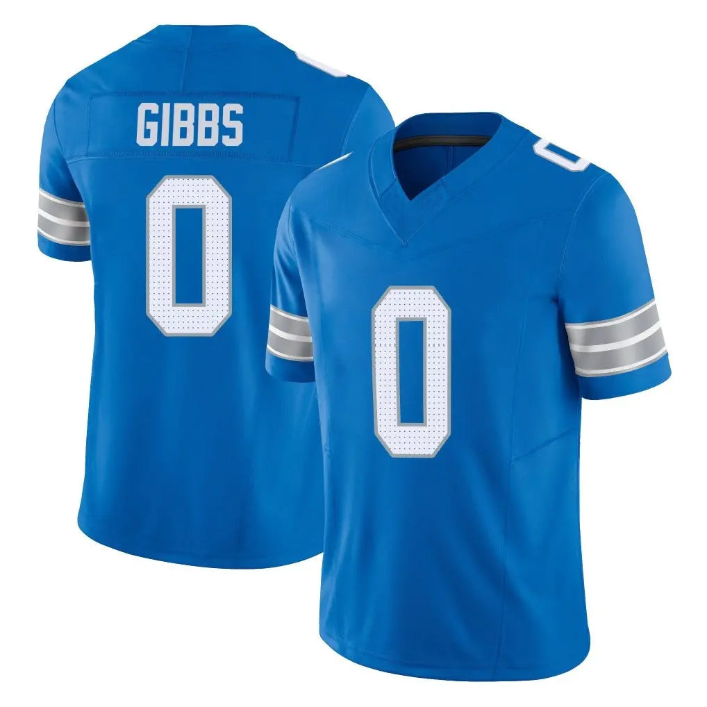 D.Lions #0 Jahmyr Gibbs Player Blue Limited Vapor F.U.S.E. Alternate Home Game Gdoa Stitched Jerseys