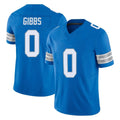 D.Lions #0 Jahmyr Gibbs Player Blue Limited Vapor F.U.S.E. Alternate Home Game Gdoa Stitched Jerseys
