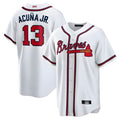 A.Braves #13 Ronald Acun?a Jr. Player White Limited Stitched Jerseys