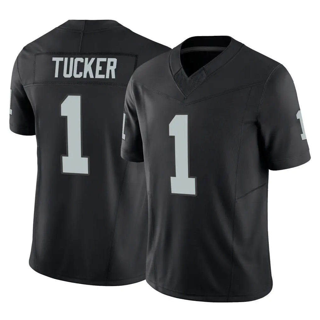LV.Raiders #1 Tre Tucker Player Black Limited Vapor F.U.S.E. Home Game Gdoa Stitched Jerseys