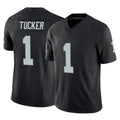 LV.Raiders #1 Tre Tucker Player Black Limited Vapor F.U.S.E. Home Game Gdoa Stitched Jerseys