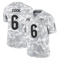 C.Bengals #6 Brian Cook Player Arctic Camo Salute to Service Limited Gdoa Stitched Jerseys