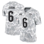 C.Bengals #6 Brian Cook Player Arctic Camo Salute to Service Limited Gdoa Stitched Jerseys