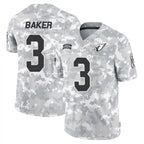 A.Cardinals #3 Budda Baker Player Camo Salute to Service Limited Gdoa Stitched Jerseys