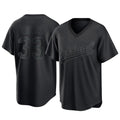 Athletics #33 Henry Bolte Player Black Pitch Fashion T-shirt Home Game Gdoa Stitched Jerseys