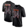 C.Bears #34 Walter Payton Player Carbon Black Fashion Game Gdoa Stitched Jerseys