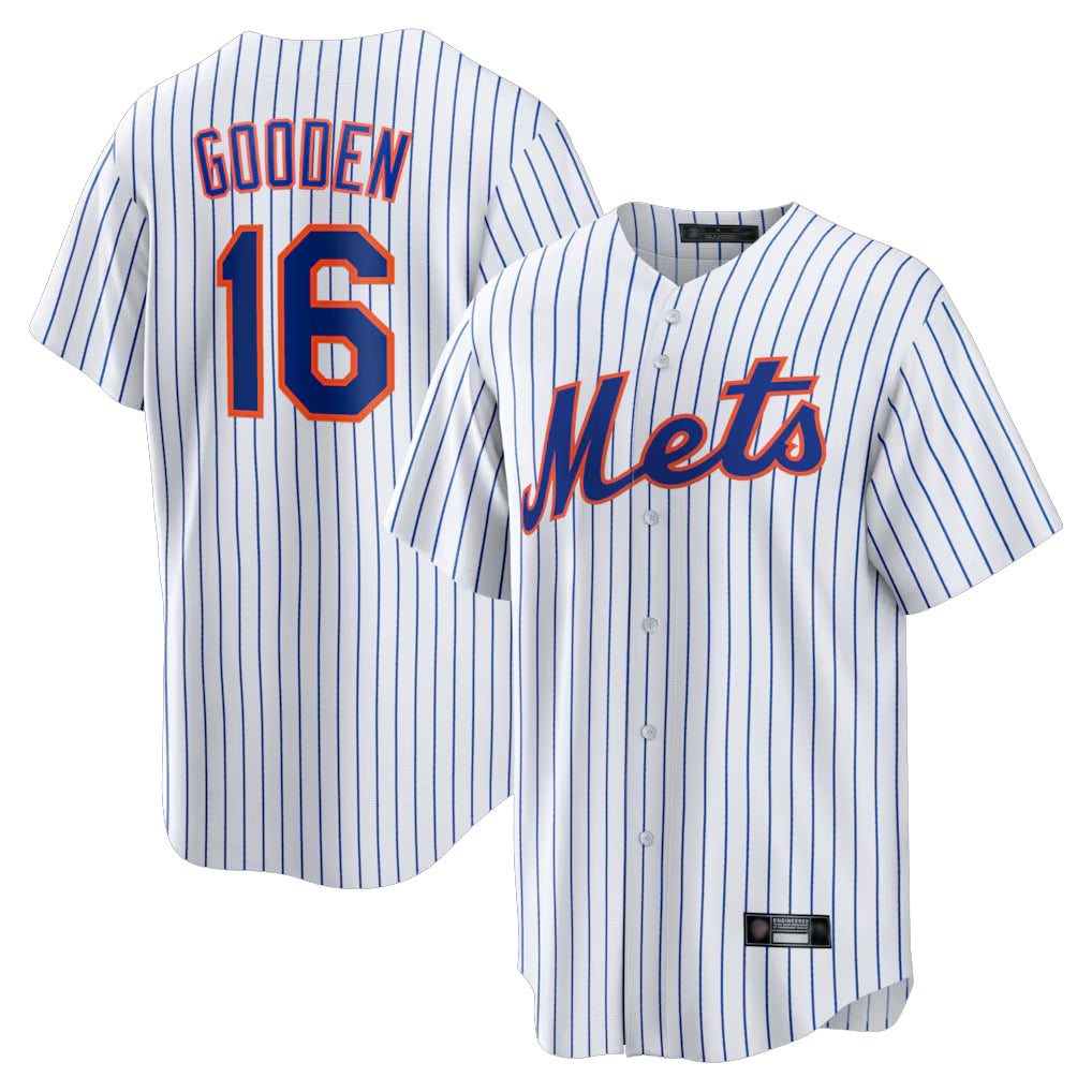 NY.Mets #16 Dwight Gooden Player White Home Replica Fdoa Stitched Jerseys