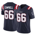 NE.Patriots #66 Will Campbell Player Navy Limited Vapor F.U.S.E. Home Game Gdoa Stitched Jerseys