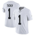 LV.Raiders #1 Tre Tucker Player White Limited Vapor Untouchable Home Game Gdoa Stitched Jerseys
