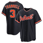 D.Tigers #3 Alan Trammell Player Navy Home Game Gdoa Stitched Jerseys