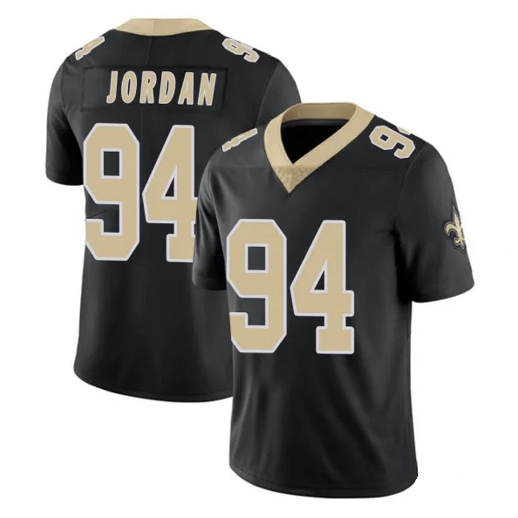 NO.Saints #94 Cameron Jordan Player Black Limited Vapor Untouchable Home Game Gdoa Stitched Jerseys