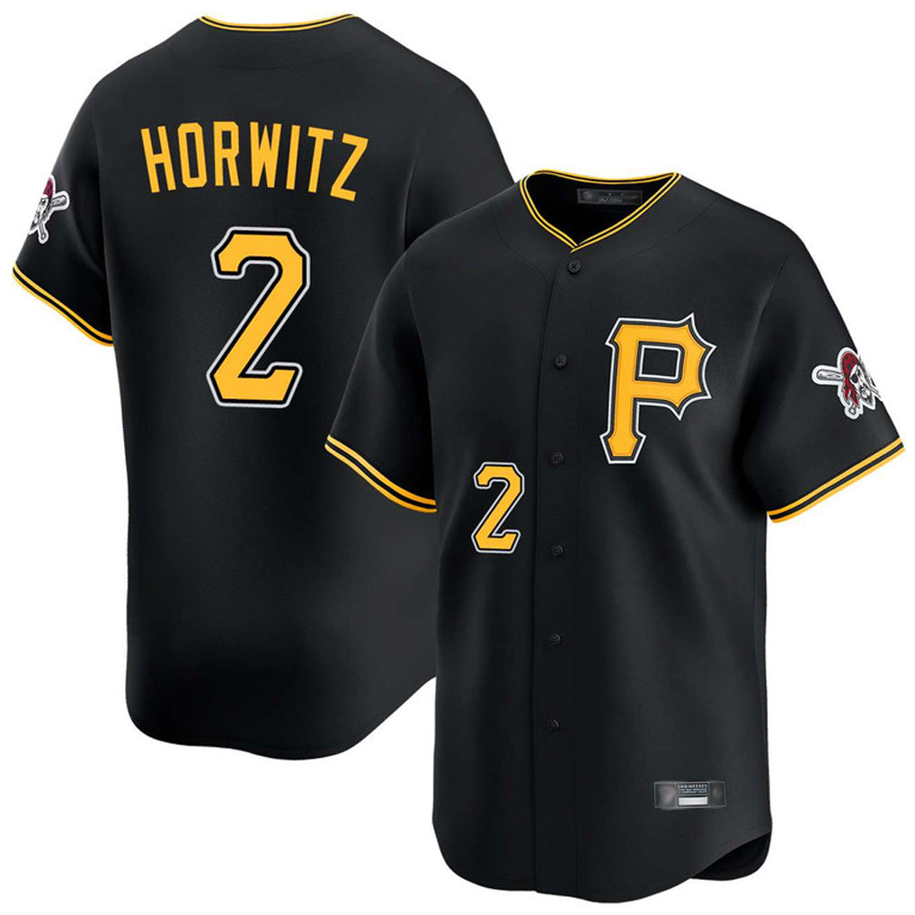 P.Pirates #2 Spencer Horwitz Player Black Alternate Limited Game Fdoa Stitched Jerseys