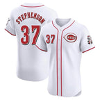 C.Reds #37 Tyler Stephenson Player White Limited Elite Home Gdoa Stitched Jerseys