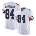 C.Bears #84 Colston Loveland Player White Classic Vapor Limited Home Game Gdoa Stitched Jerseys