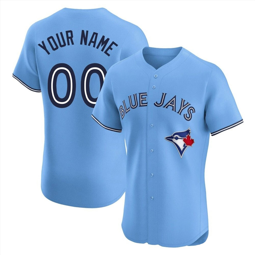 Custom T.Blue Jays Light Blue Limited Elite Home Game Any Name & Number Gdoa Stitched Jerseys