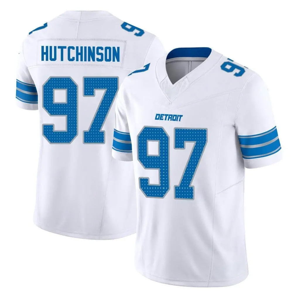 D.Lions #97 Aidan Hutchinson Player White Limited Vapor F.U.S.E. Alternate Home Game Gdoa Stitched Jerseys