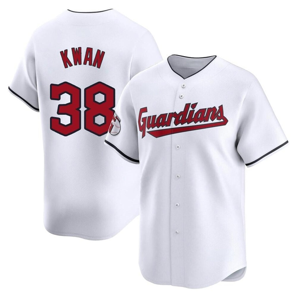 C.Guardians #38 Steven Kwan Player White Limited Home Gdoa Stitched Jerseys